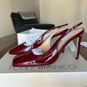 Tony Bianco Burgundy Slingback Heels